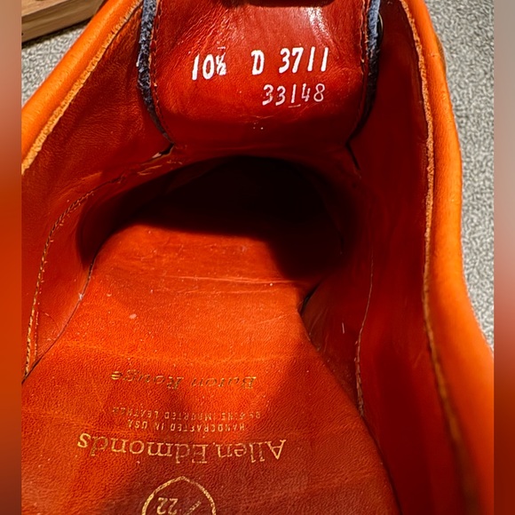 Allen Edmonds Denim Blue and Orange Oxfords - Picture 7 of 8